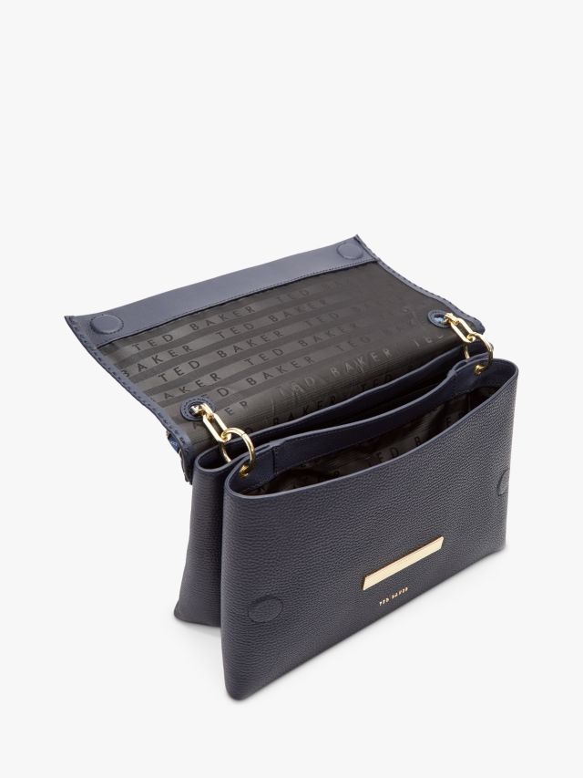 Ted Baker Evangli Leather Cross Body Bag Navy