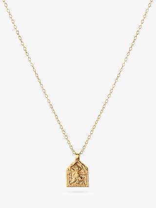 Goddess Charms God of Success Medium Chain Pendant Necklace, Gold