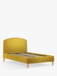 John Lewis Grace Upholstered Bed Frame, Small Double, Brushed Tweed Mustard