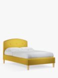 John Lewis Grace Upholstered Bed Frame, Small Double, Brushed Tweed Mustard