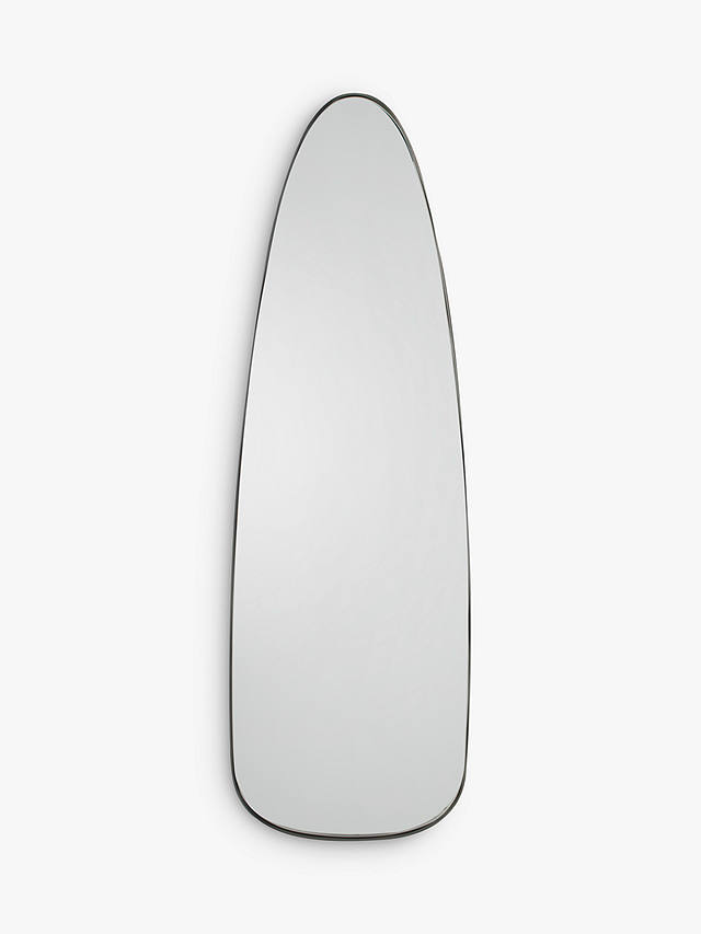 Gallery Direct Rounded Triangle Metal Wall Mirror, 155 x 50cm, Pewter