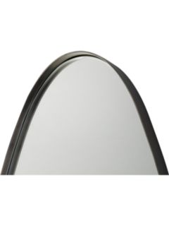 Gallery Direct Rounded Triangle Metal Wall Mirror, 155 x 50cm, Pewter
