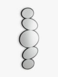 Gallery Direct Pebble Stack Abstract Wall Mirror, 118 x 54cm, Black