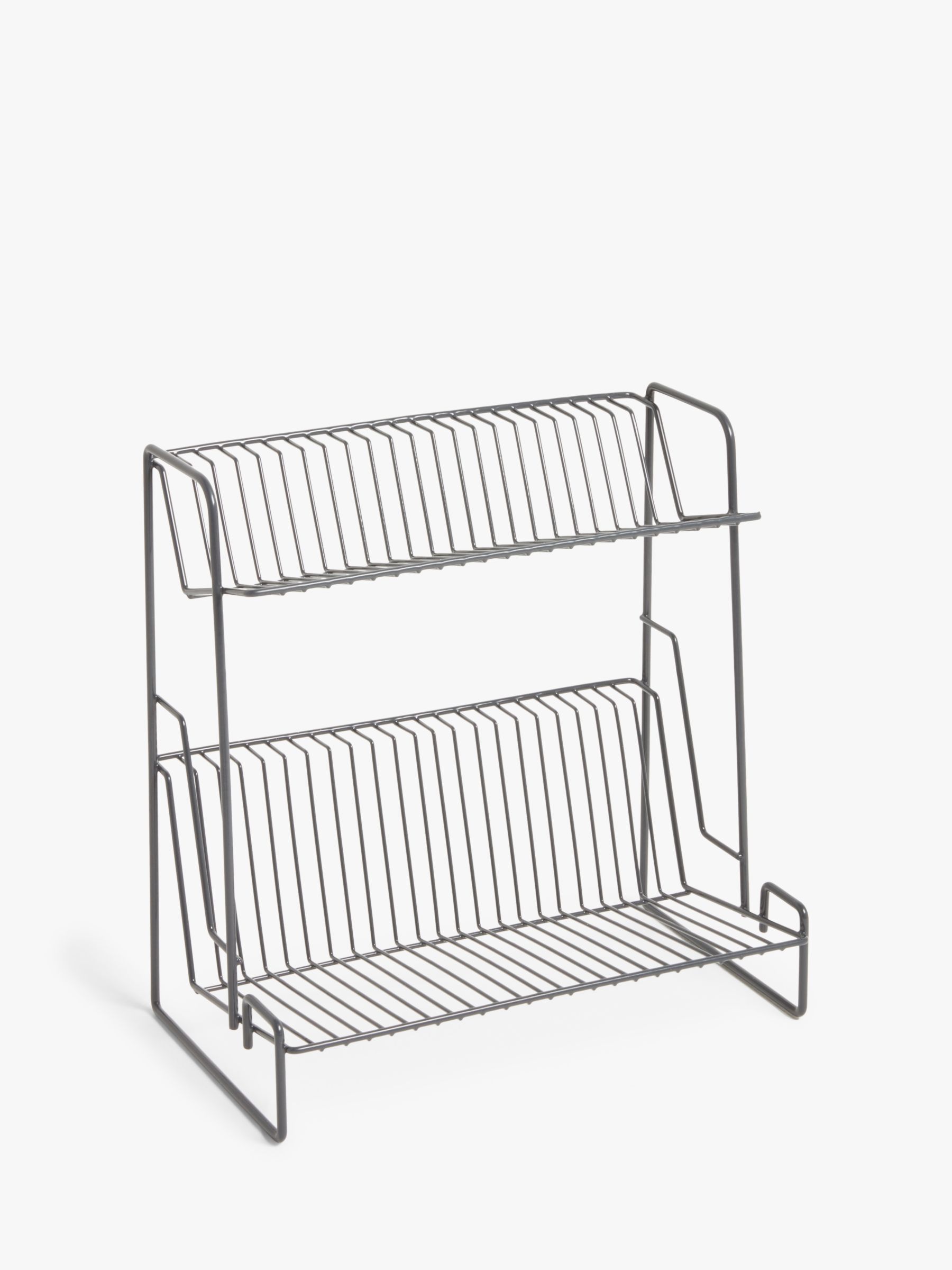 Anyday John Lewis Partners 2 Tier Dish Drainer Grey