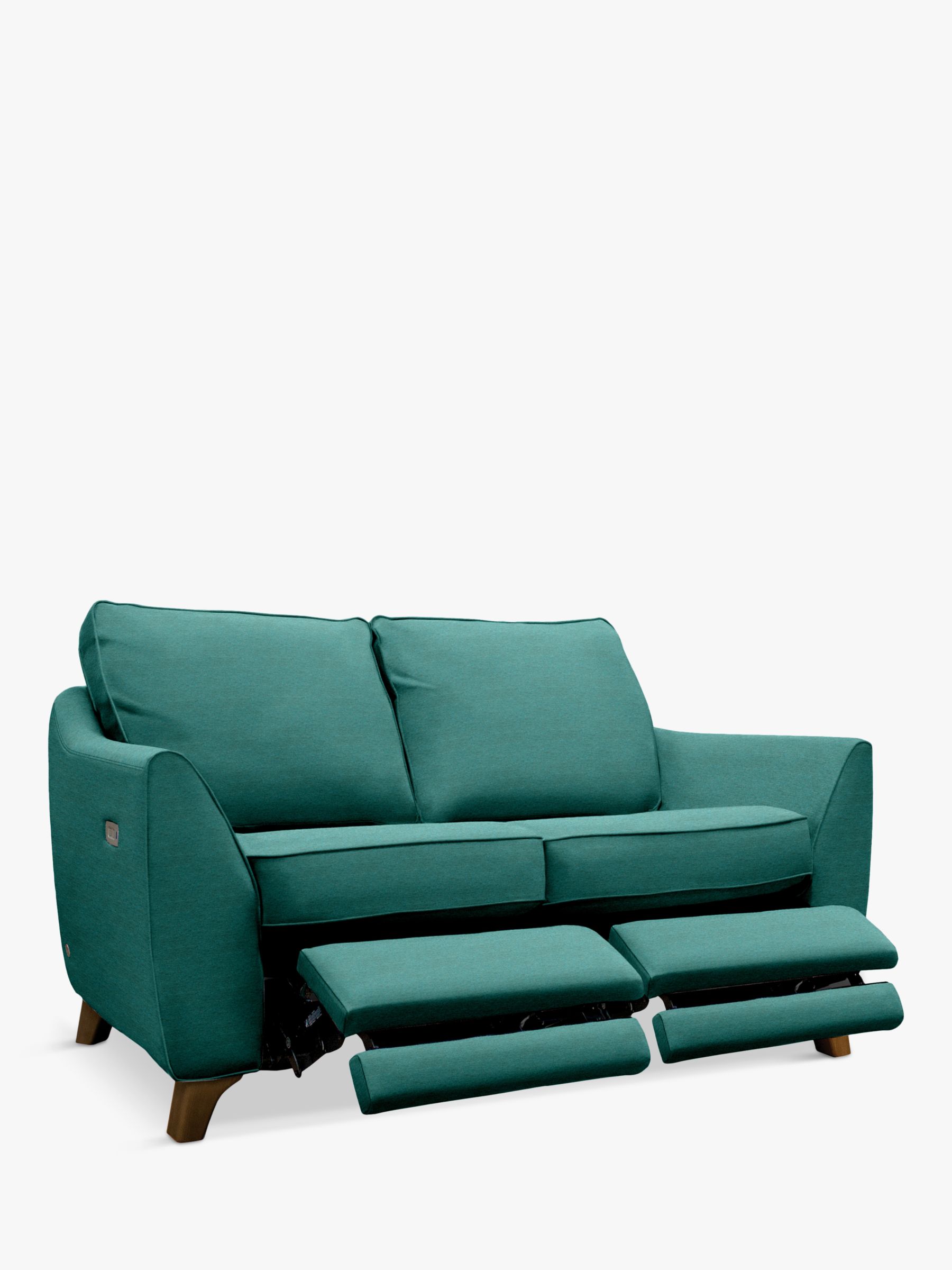 Photo of G plan vintage the sixty eight small 2 seater sofa with double footrest mechanism