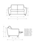 G Plan Vintage The Sixty Eight Small 2 Seater Sofa with Double Footrest Mechanism, Etch Ink
