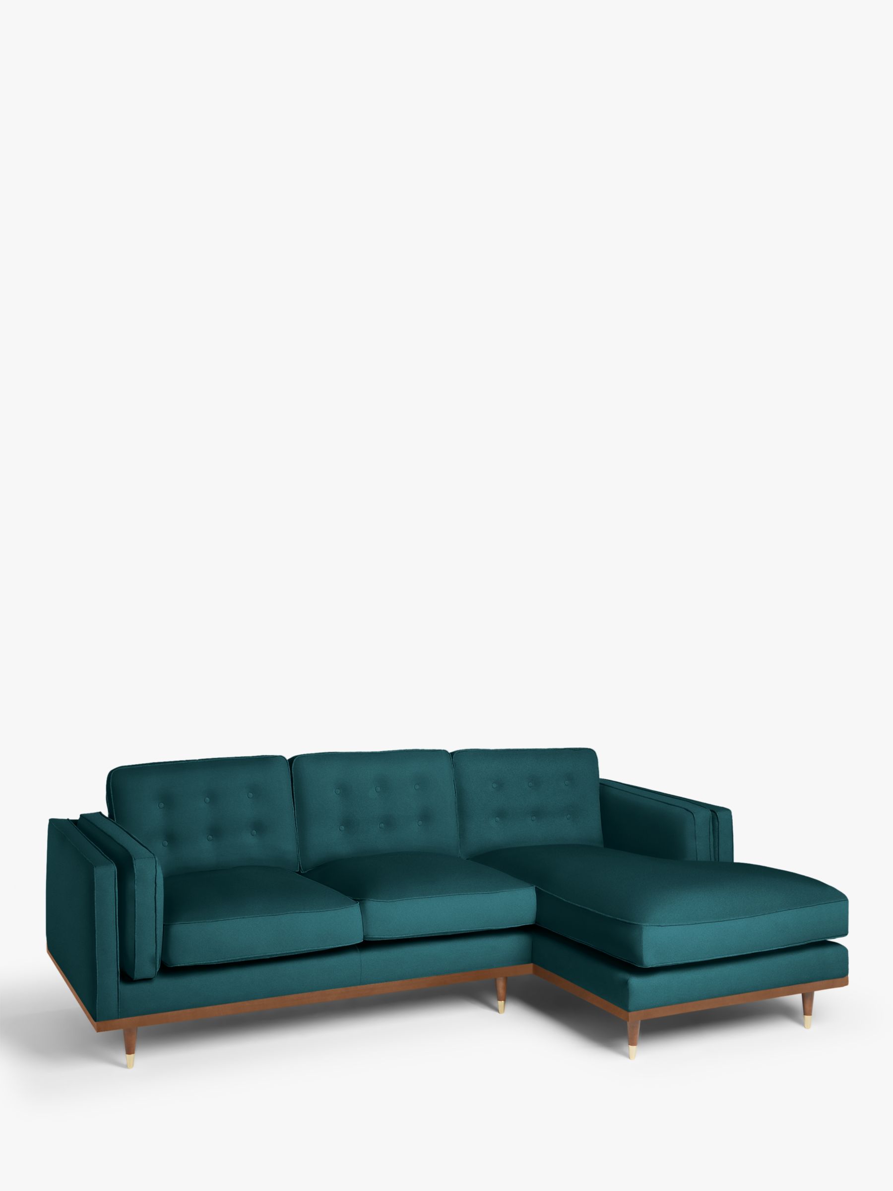 Lyon Range, John Lewis + Swoon Lyon RHF Chaise End Sofa, Wildwood Green Velvet