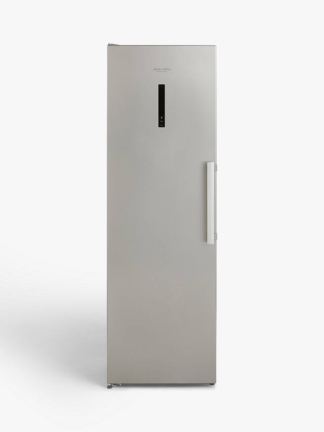 Buy John Lewis & Partners JLCABFZ185 Freestanding Freezer, Stainless Steel Online at johnlewis.com