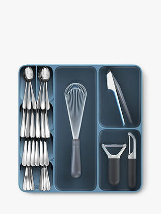 Joseph Joseph Editions DrawerStore Expanding Cutlery, Utensil & Gadget Organiser, Sky Blue