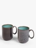 John Lewis Reactive Glaze Stoneware Mugs, 320ml, Set of 2, Green