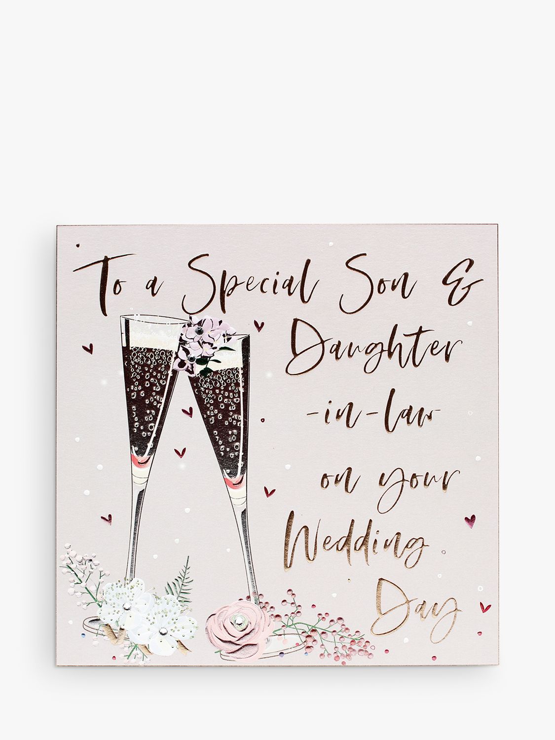 Belly Button Designs Glasses Son Daughter In Law Wedding Card
