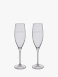 Dartington Crystal Personalised Champagne Flute, Set of 2, 200ml, Gabriola Font