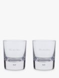 Dartington Crystal Personalised Exmoor Old Fashioned Whisky Glass Tumblers, Set of 2, 300ml, Palace Script Font