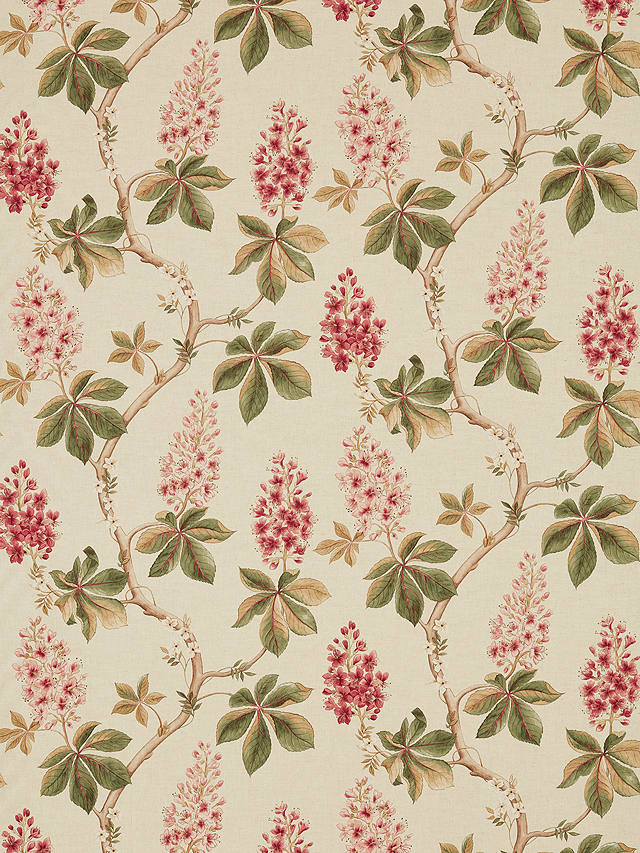Sanderson Chestnut Tree Furnishing Fabric, Coral/Bayleaf