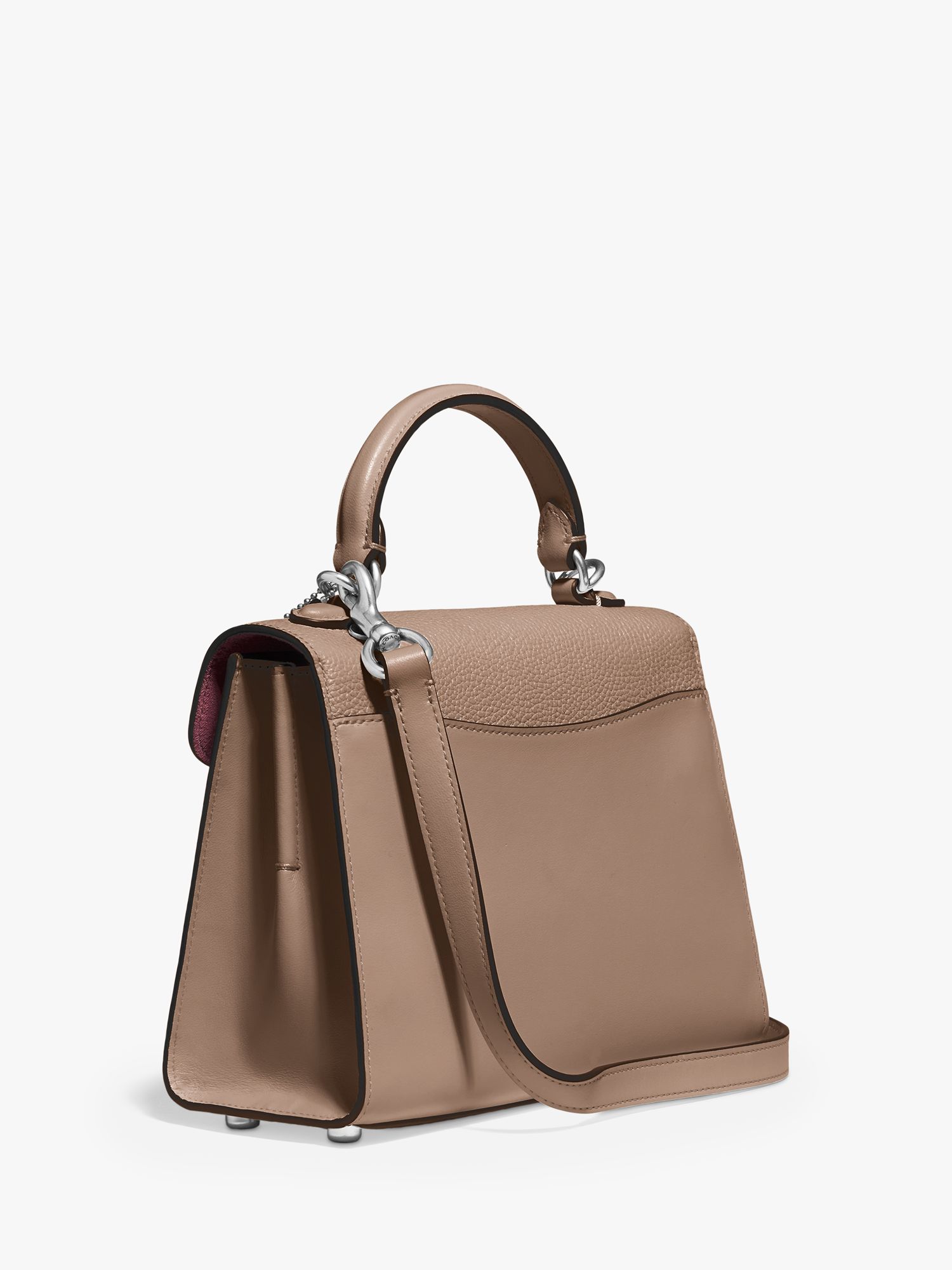 Coach Tabby 20 Leather Cross Body Bag, Taupe at John Lewis & Partners