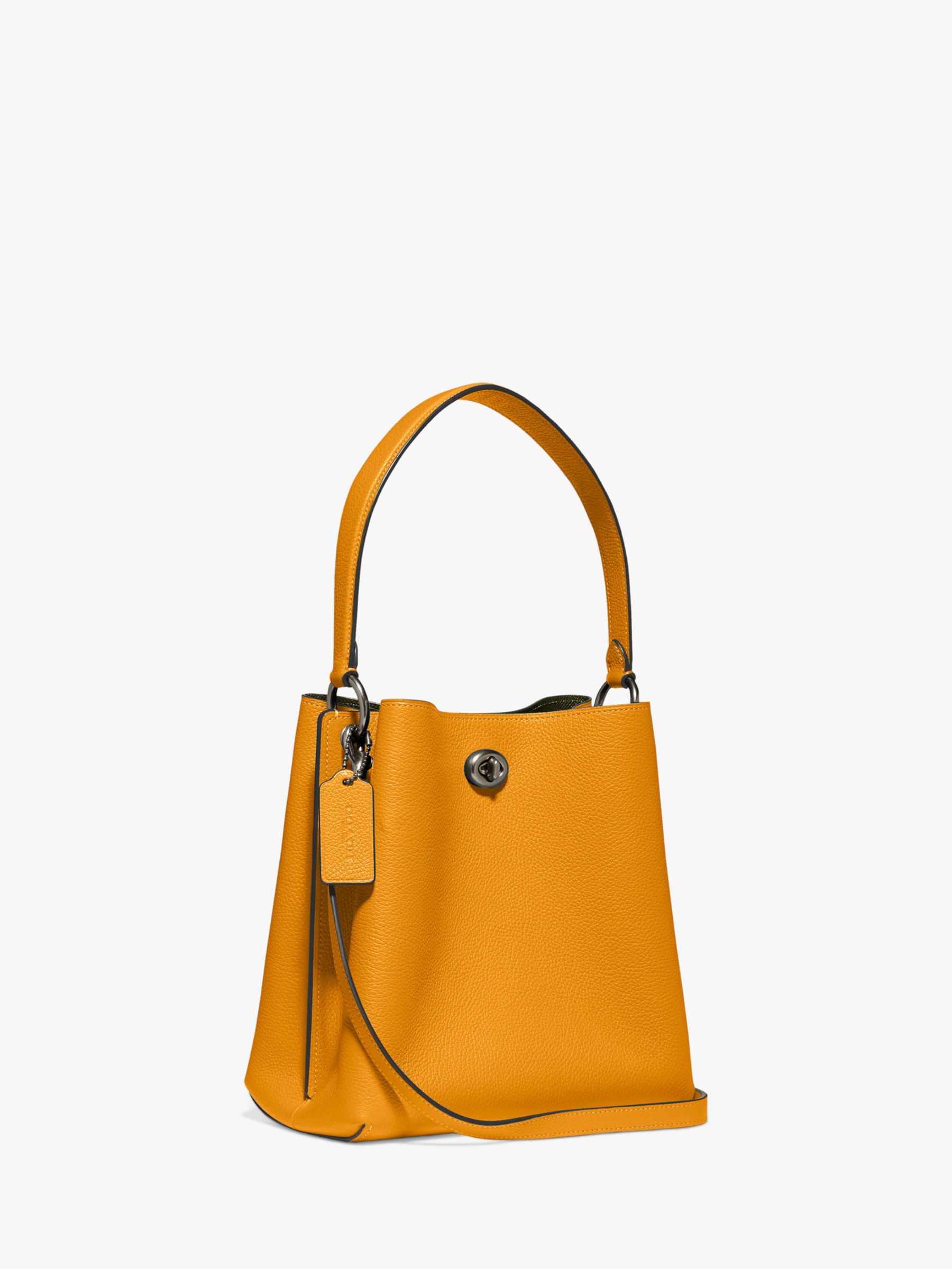 Coach Charlie 21 Leather Bucket Bag, Pollen at John Lewis & Partners