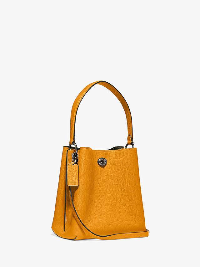 Coach Charlie 21 Leather Bucket Bag, Pollen at John Lewis & Partners