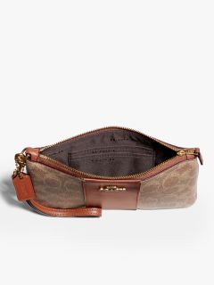 Coach Colour Block Signature Purse, Tan/Rust at John Lewis & Partners