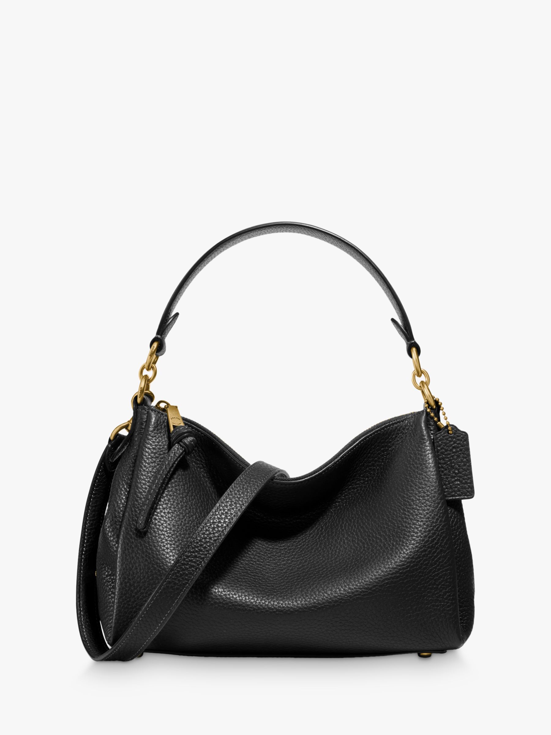 Coach Shay Leather Cross Body Bag, Black at John Lewis & Partners