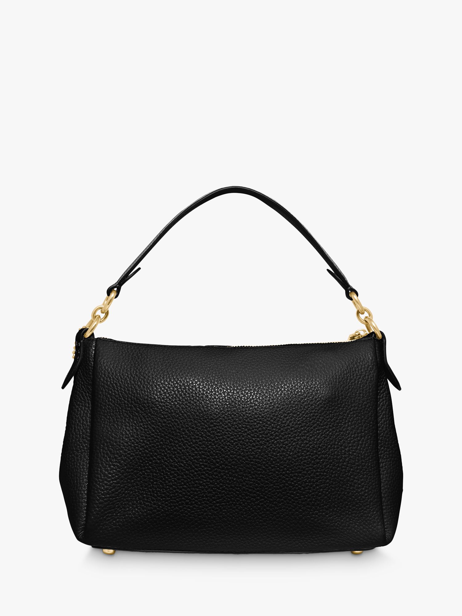 Coach Shay Leather Cross Body Bag, Black at John Lewis & Partners