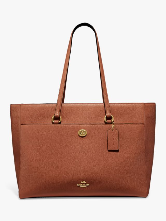 Coach laptop tote clearance in crossgrain leather