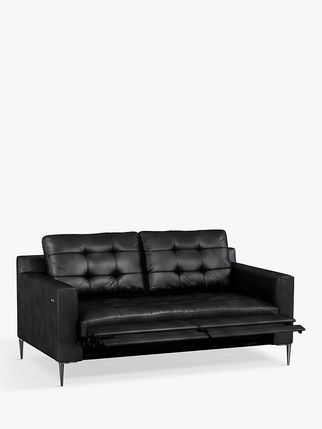 John Lewis Partners Dr Motion, Leather Sofa With Footrest