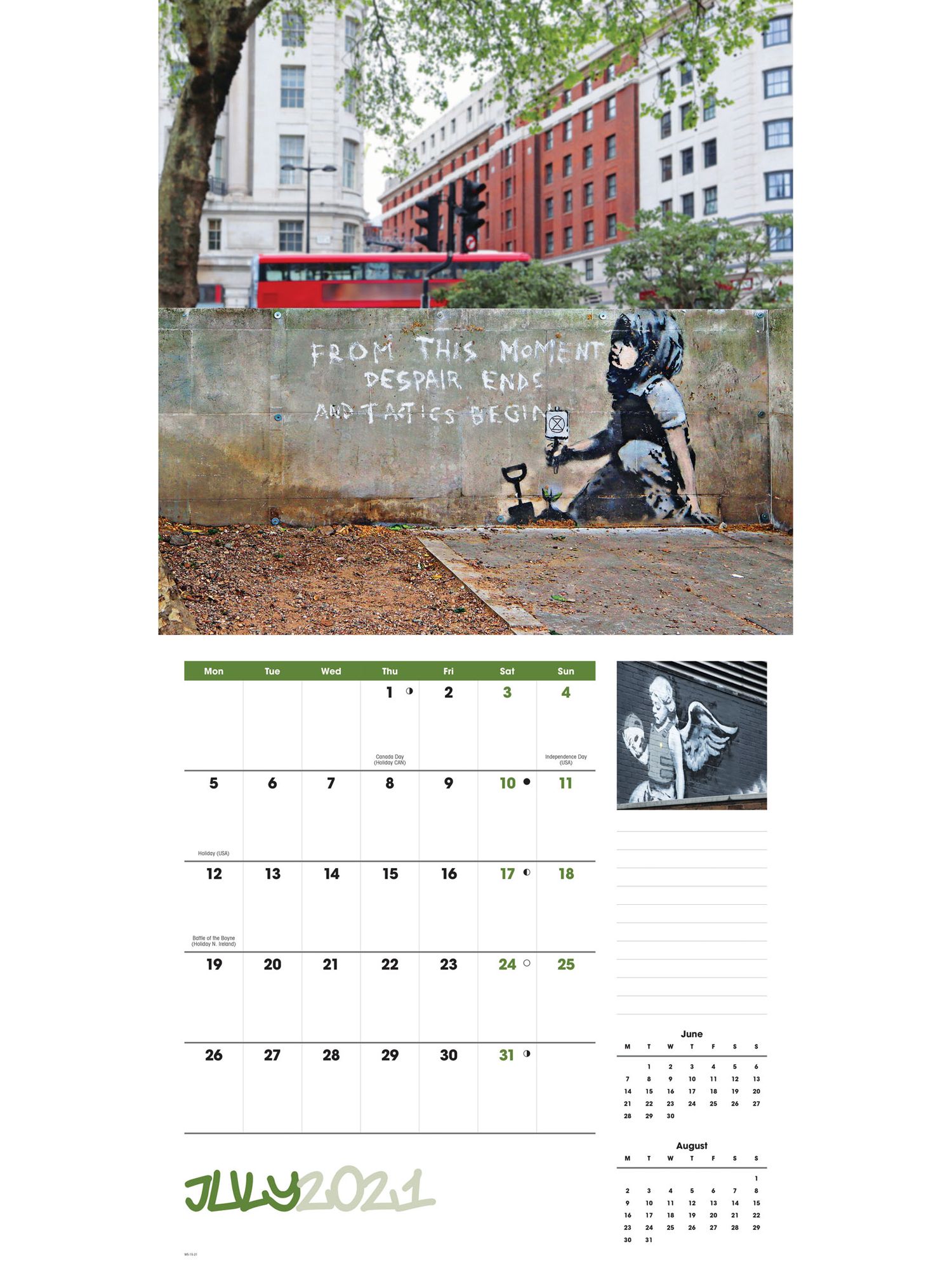 Banksy Graffiti Calendar 2021