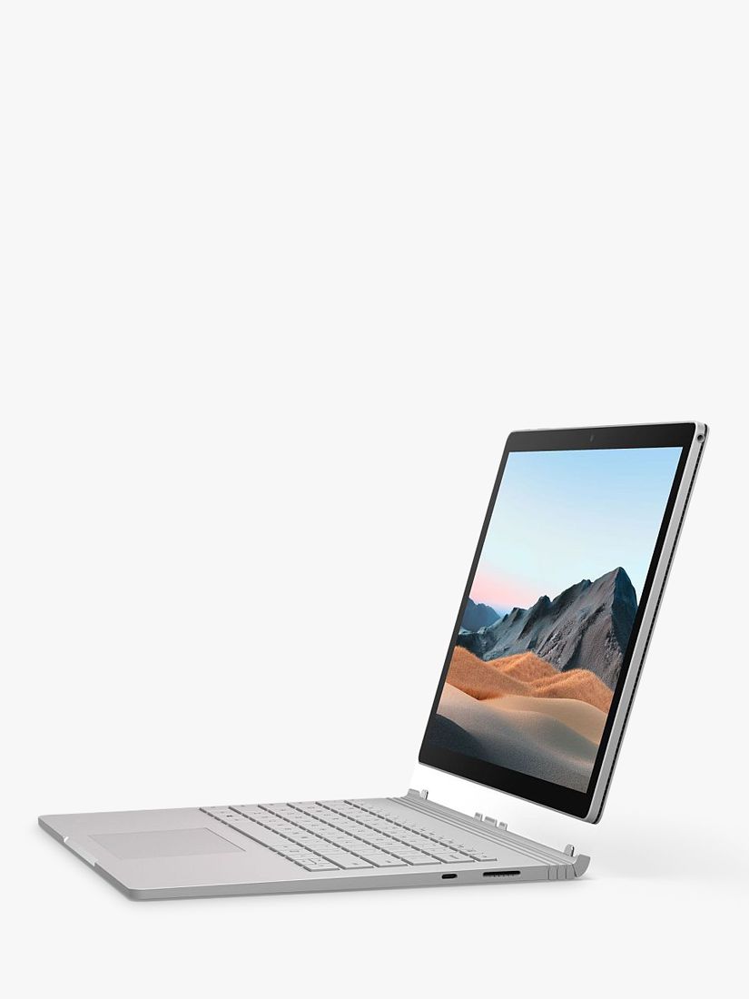 Microsoft Surface Book 3 Laptop, Intel Core i7 Processor, 16GB RAM, 256GB SSD, 15" PixelSense Display, Platinum