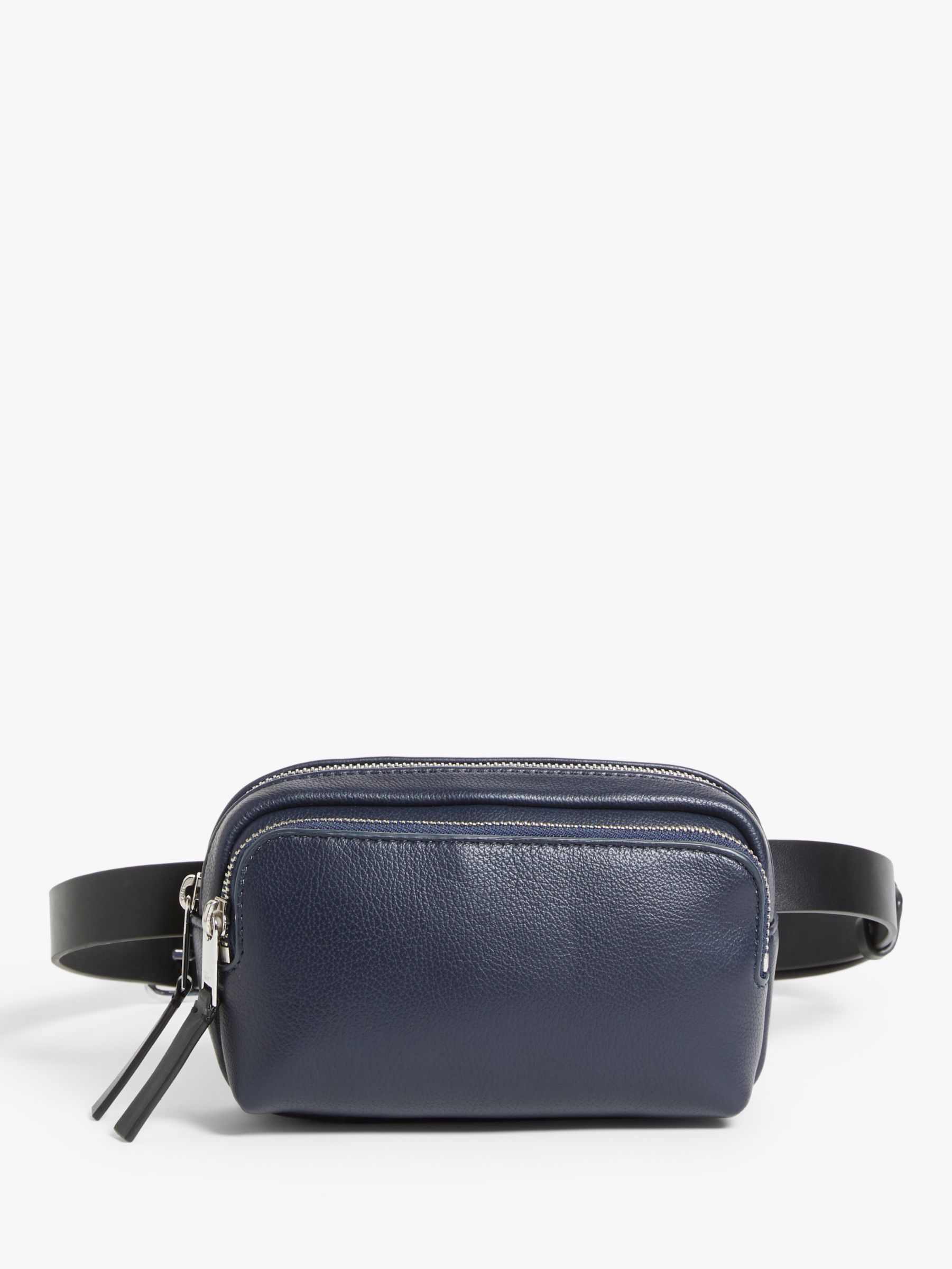 Kin Double Zip Cross Body Belt Bag, Navy at John Lewis & Partners