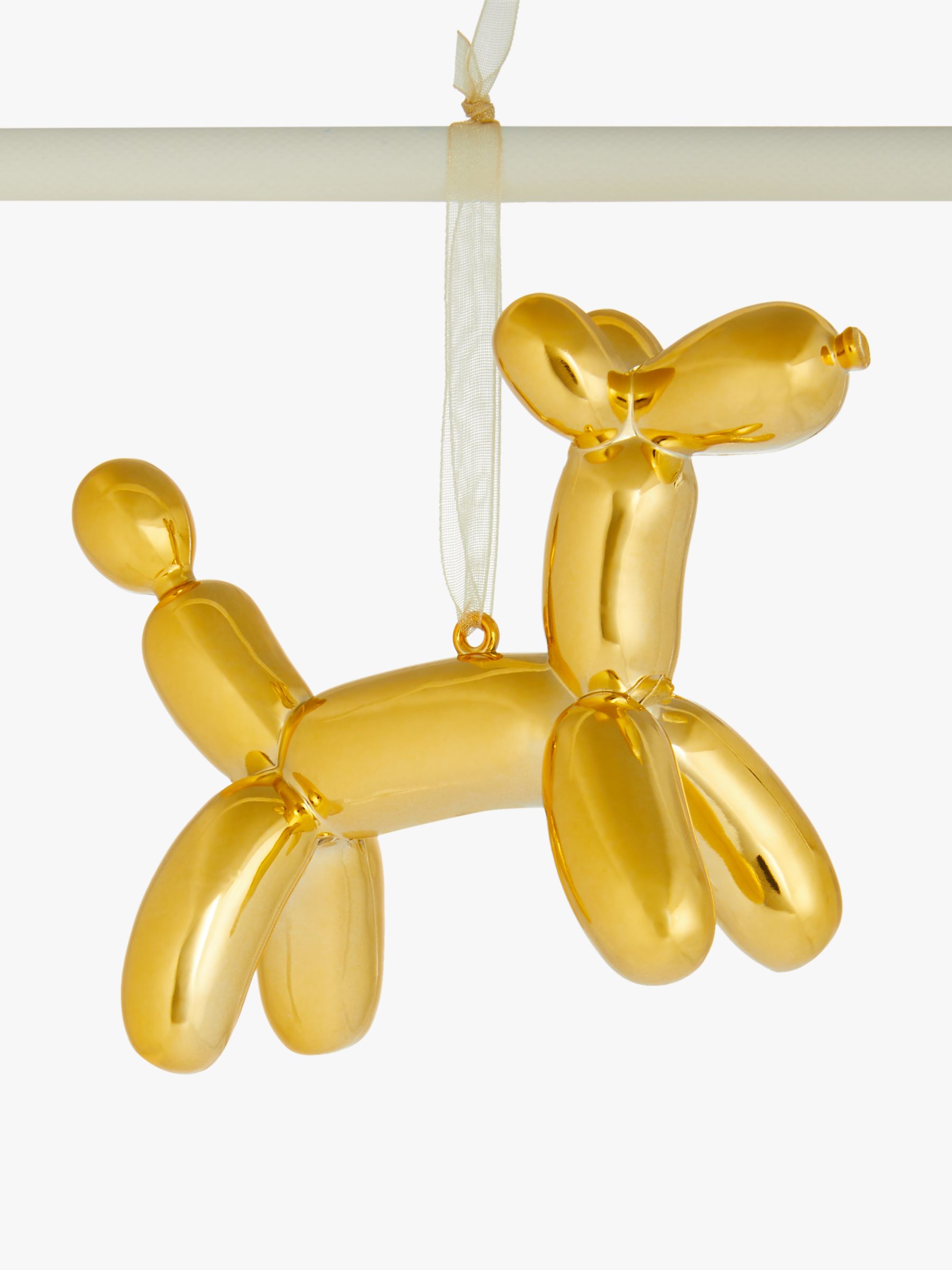 John Lewis & Partners Pop Art Balloon Dog Bauble, Gold