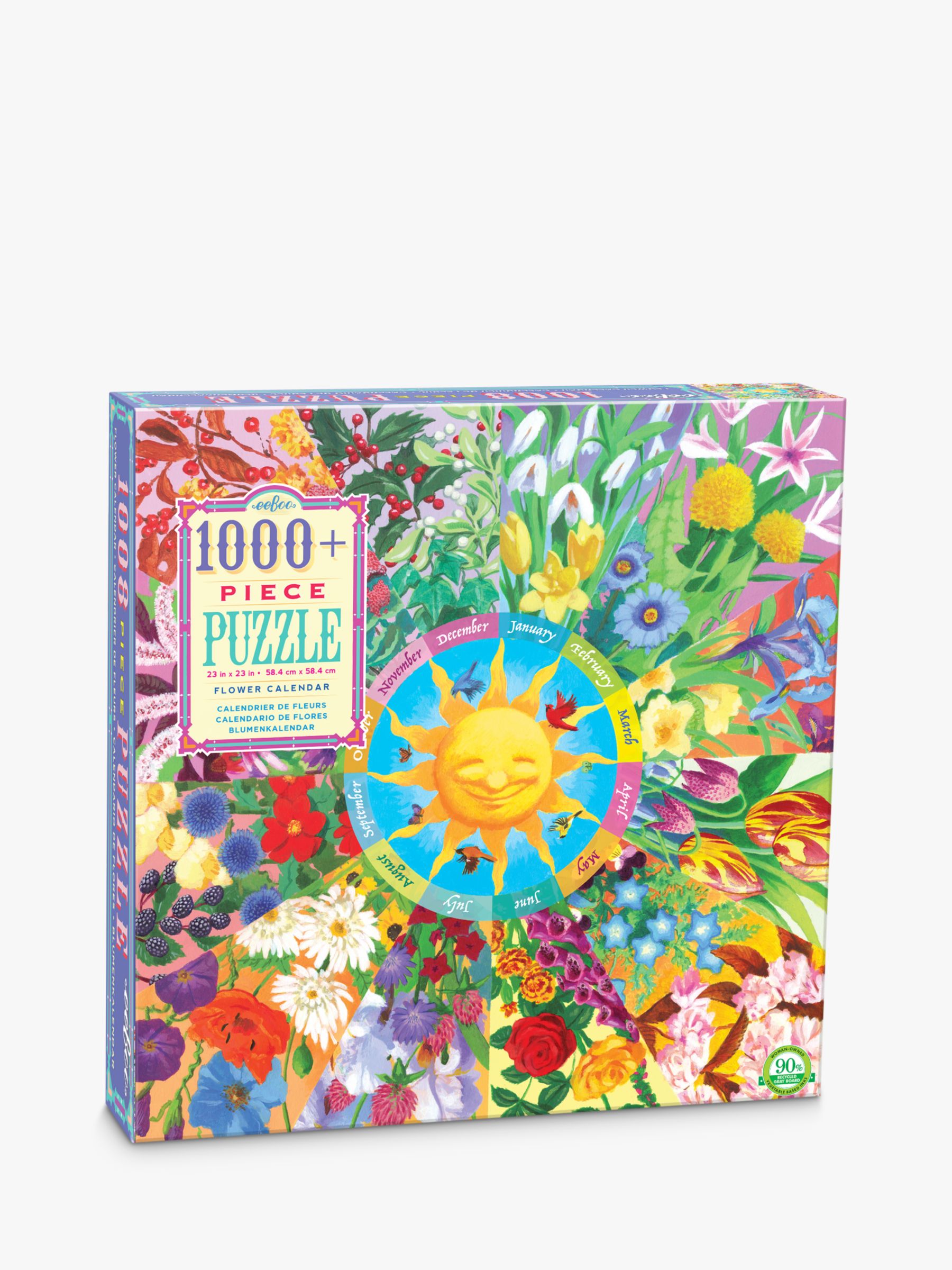 eeBoo Flower Calendar Jigsaw Puzzle, 1000 Pieces at John Lewis & Partners