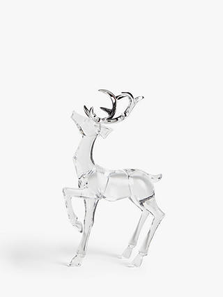 John Lewis & Partners Impressionism Acrylic Stag Decoration, Clear