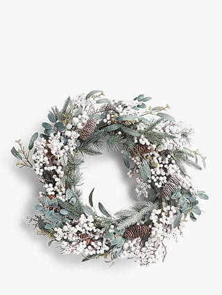 John Lewis & Partners Impressionism Pine and Mistletoe Wreath