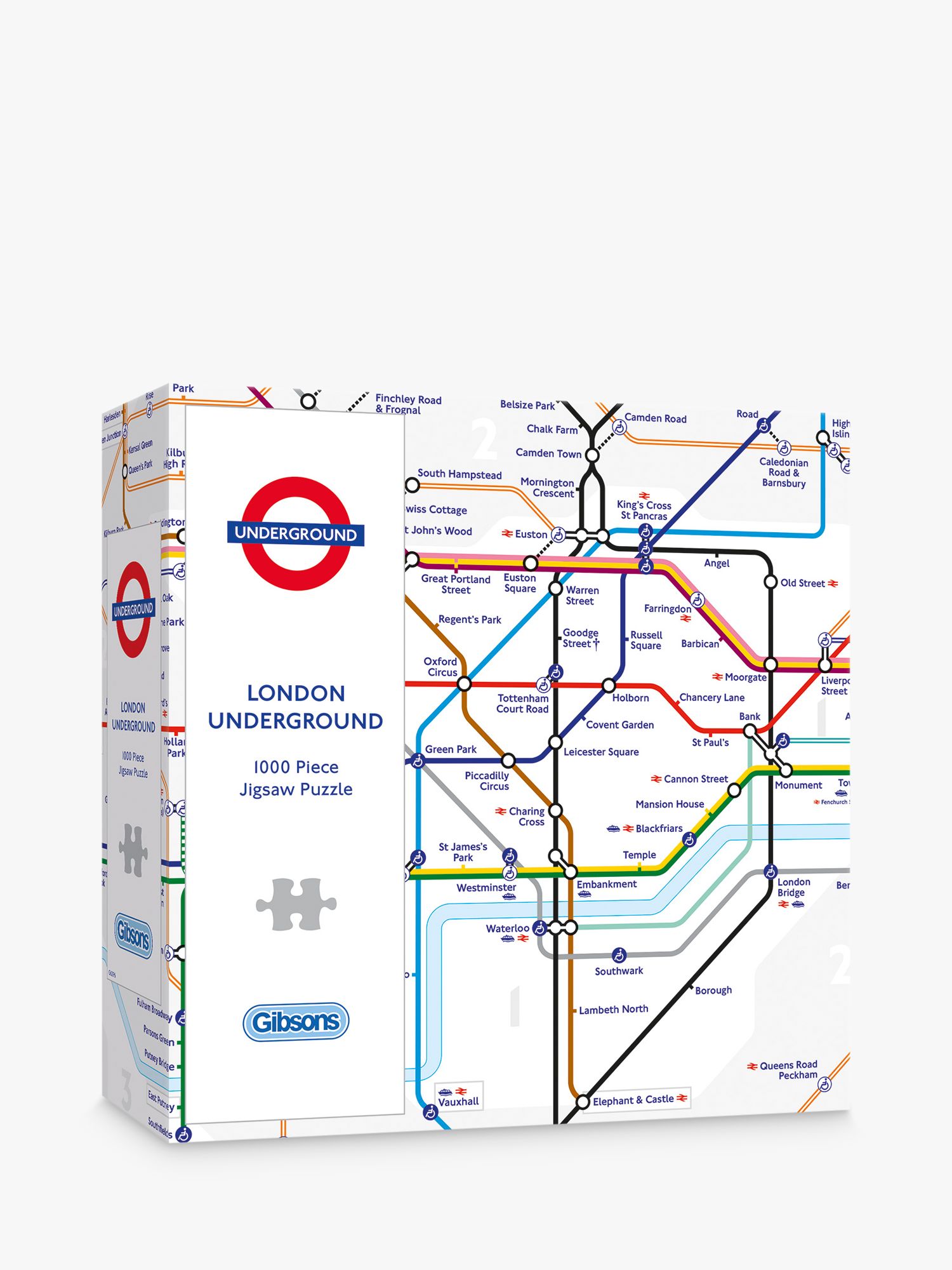 Gibsons TFL London Underground Map 1000 Piece Jigsaw Puzzle 