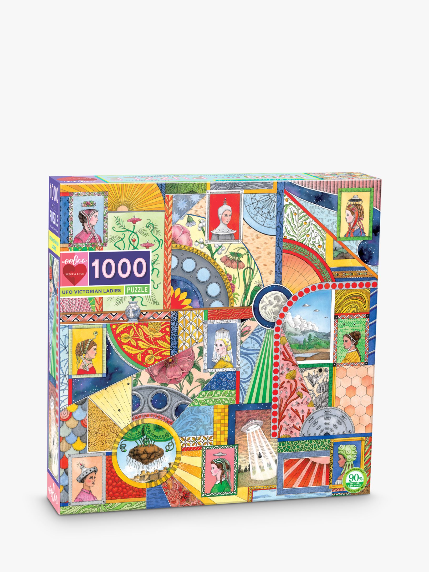 eeBoo UFO Victorian Ladies Jigsaw Puzzle, 1000 Pieces at ...