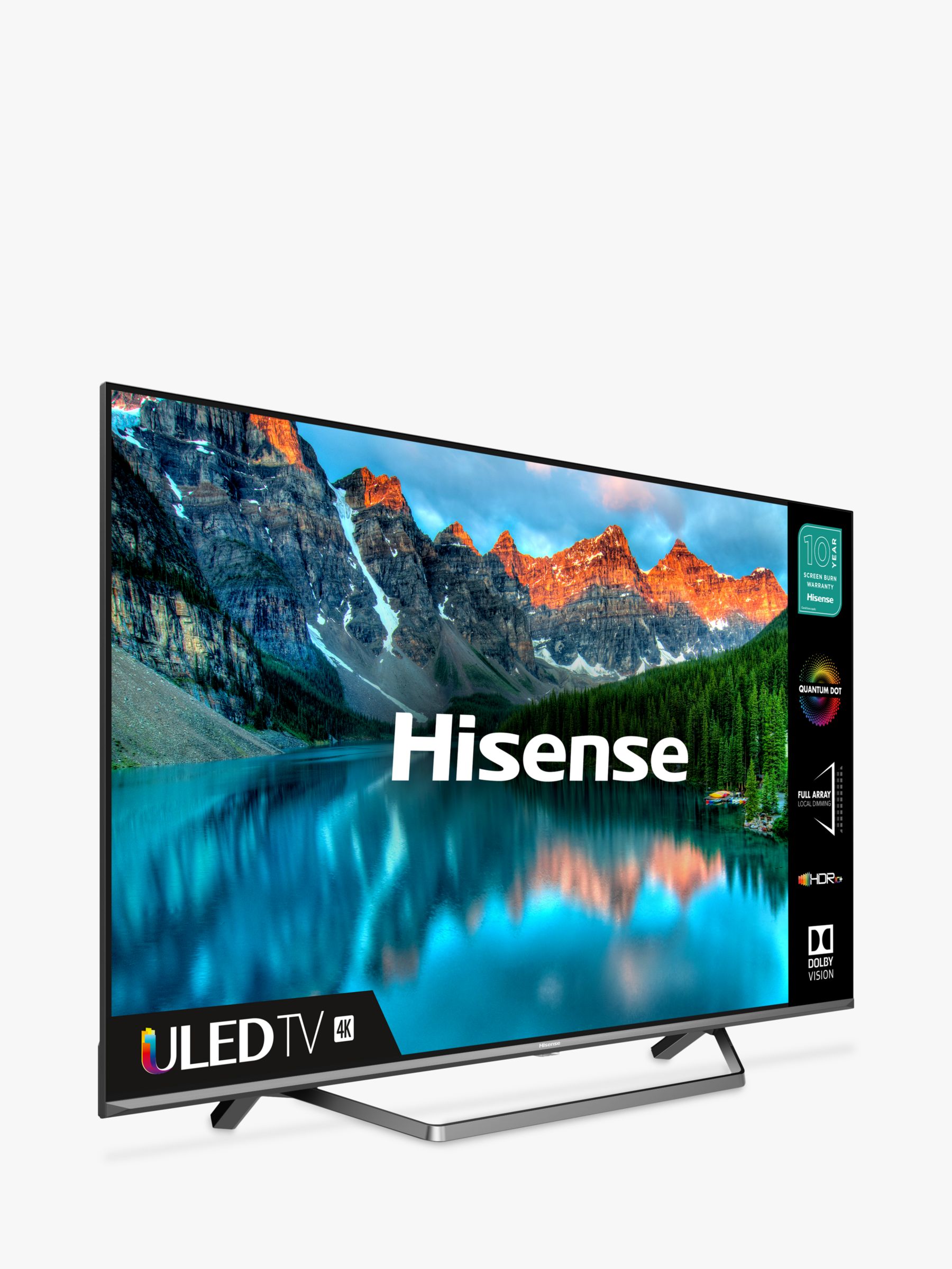 Hisense 65U7QFTUK (2020) QLED HDR 4K Ultra HD Smart TV, 65 inch with  Freeview Play & Dolby Atmos, Black
