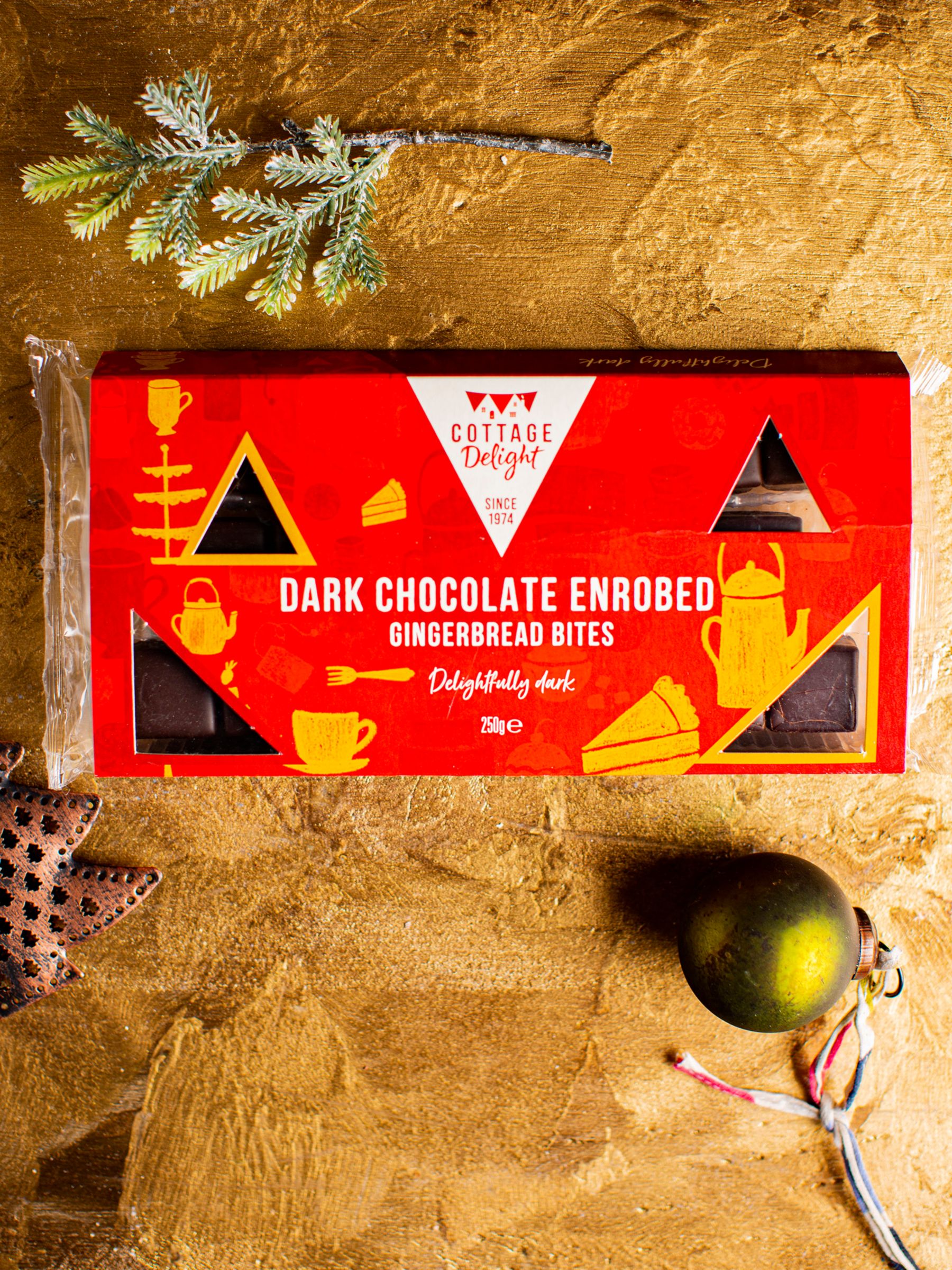 Cottage Delight Dark Chocolate Chocolate Gingerbread Bites, 350g at John Lewis &amp; Partners