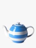Cornishware Betty Striped Teapot, 1.4L, Blue/White