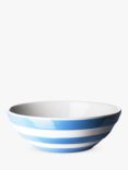 Cornishware Striped Cereal Bowl, 17cm, Blue/White