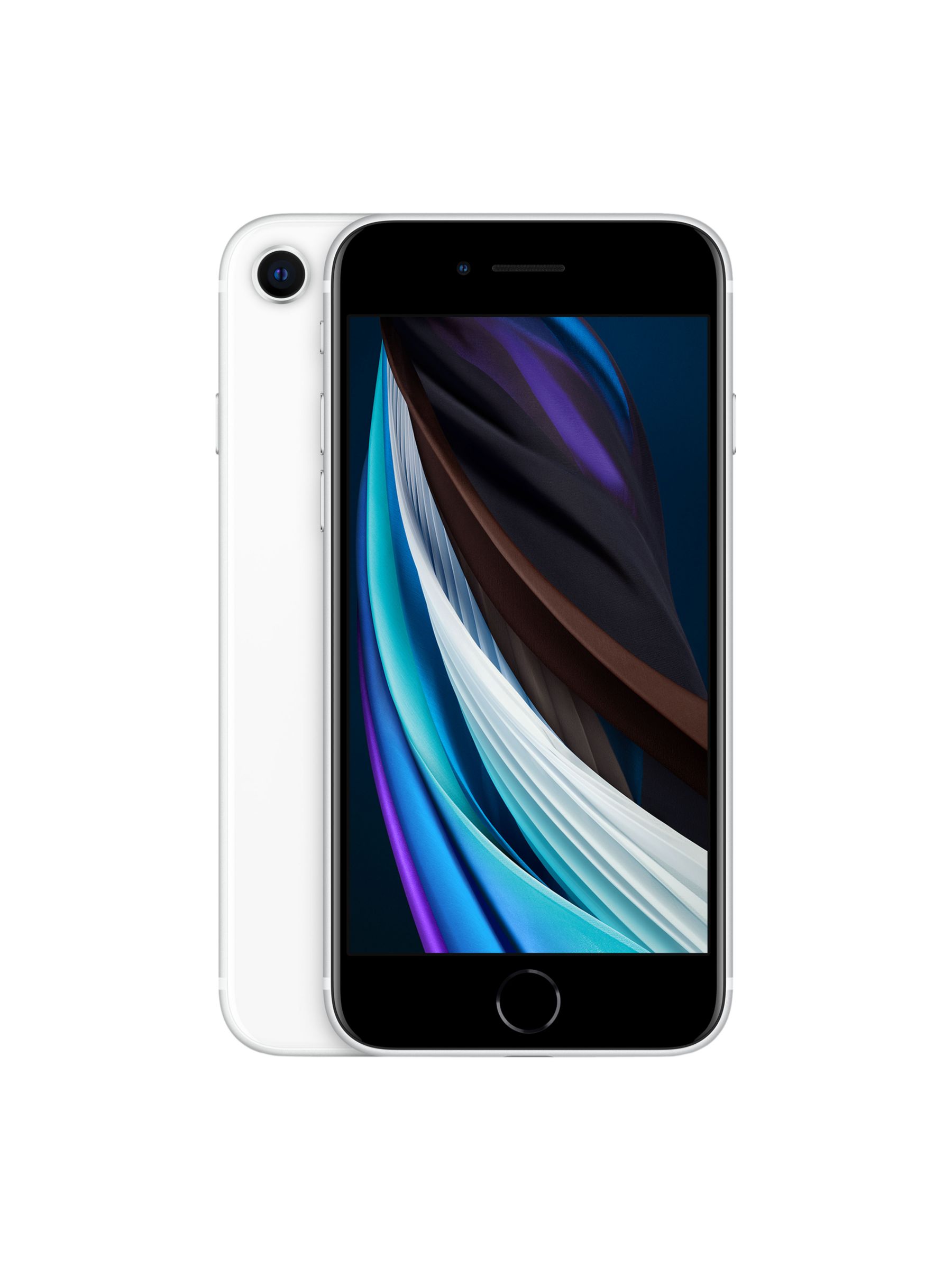 2020 Apple iPhone SE, iOS 13, 4.7", 4G LTE, SIM Free, 64GB, White