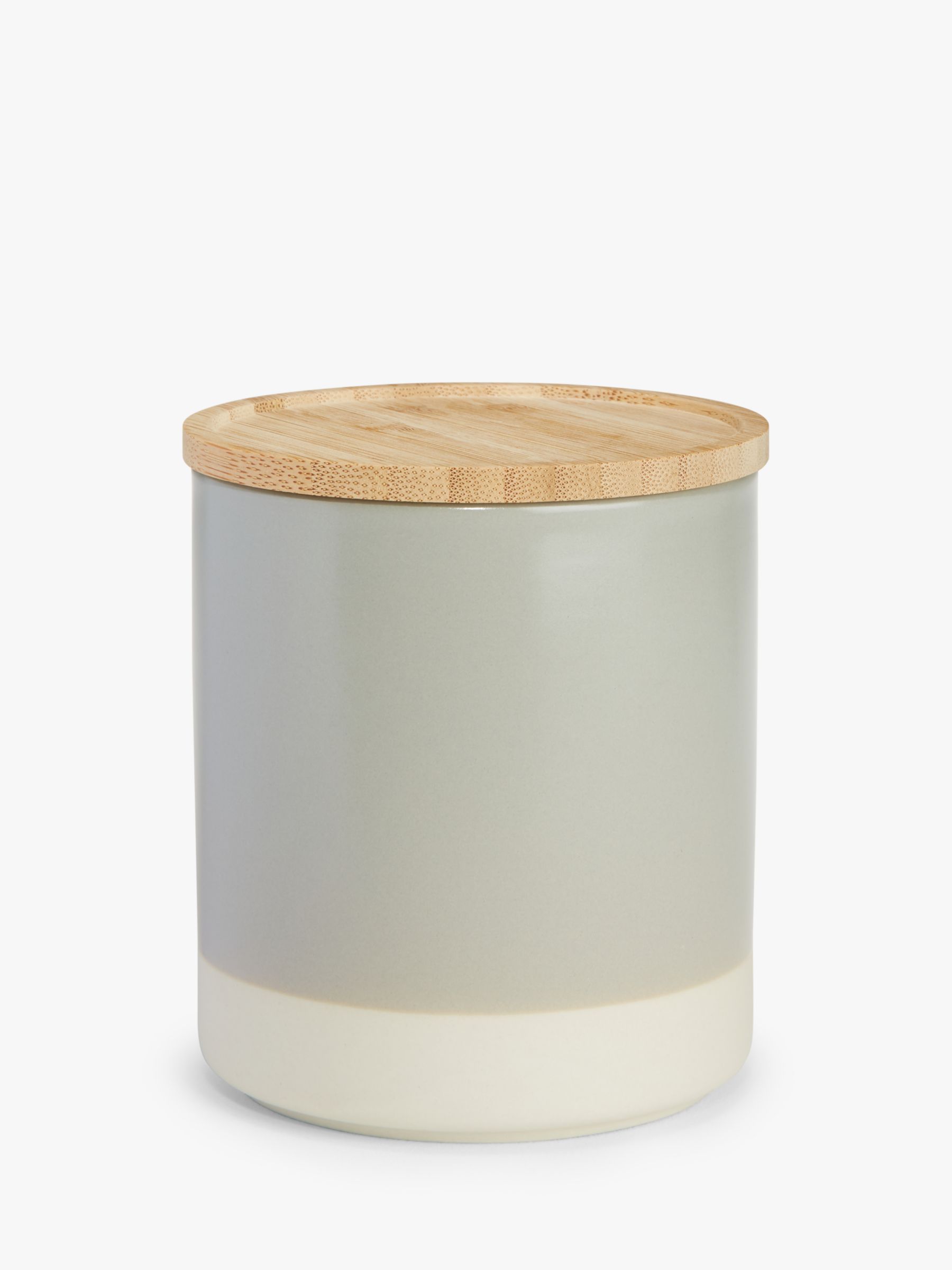 John Lewis & Partners Dipped Ceramic Kitchen Storage Jar with Bamboo ...