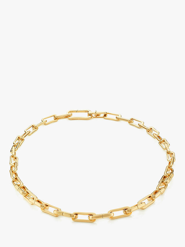 Monica Vinader Alta Capture Charm Necklace, Gold