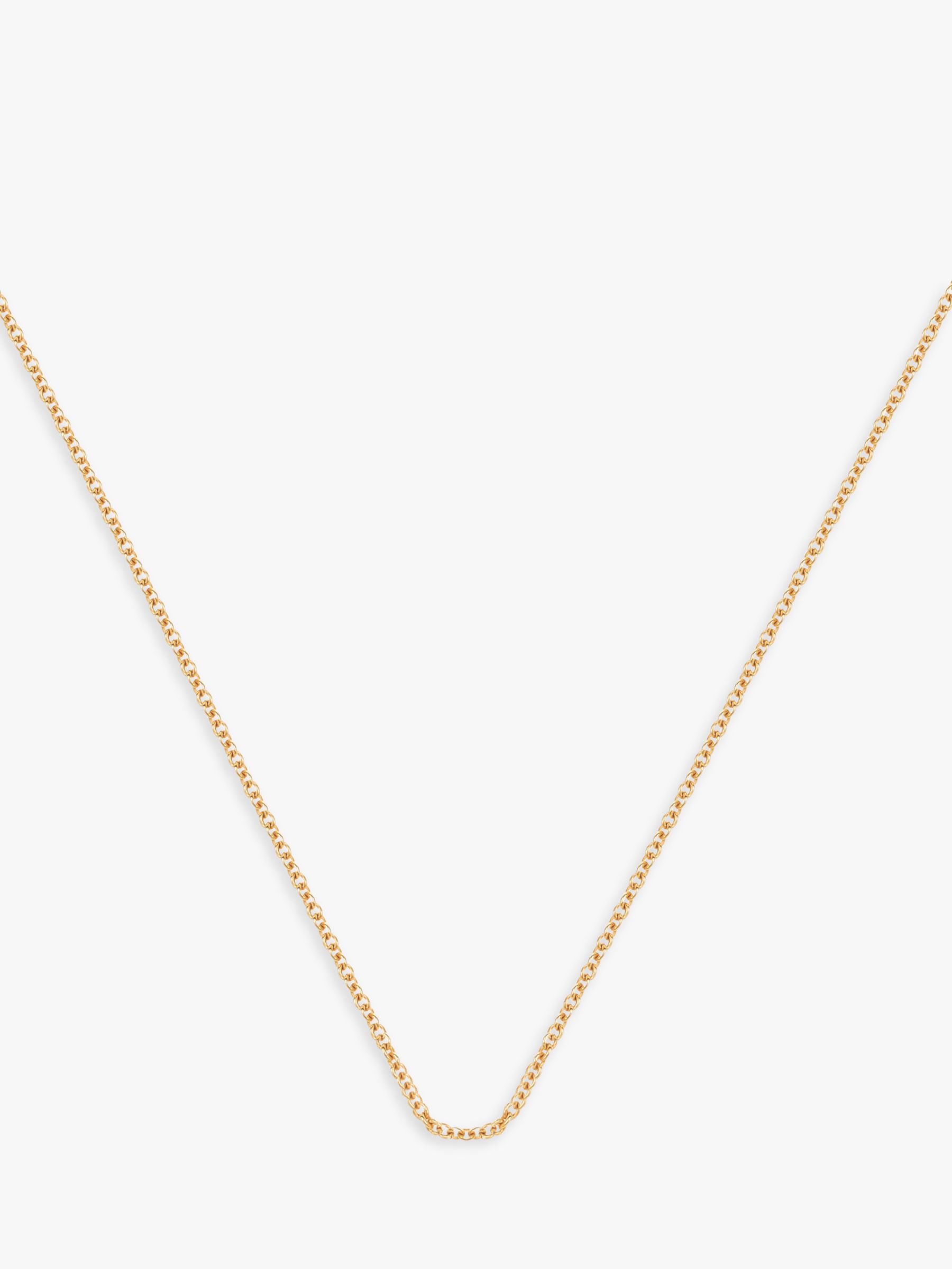 Monica Vinader Short Fine Chain Necklace, Gold at John Lewis & Partners
