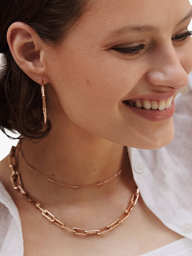 Monica Vinader Alta Capture Charm Necklace, Rose Gold