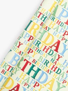 Emma Bridgewater Happy Birthday Wrapping Paper, 3m