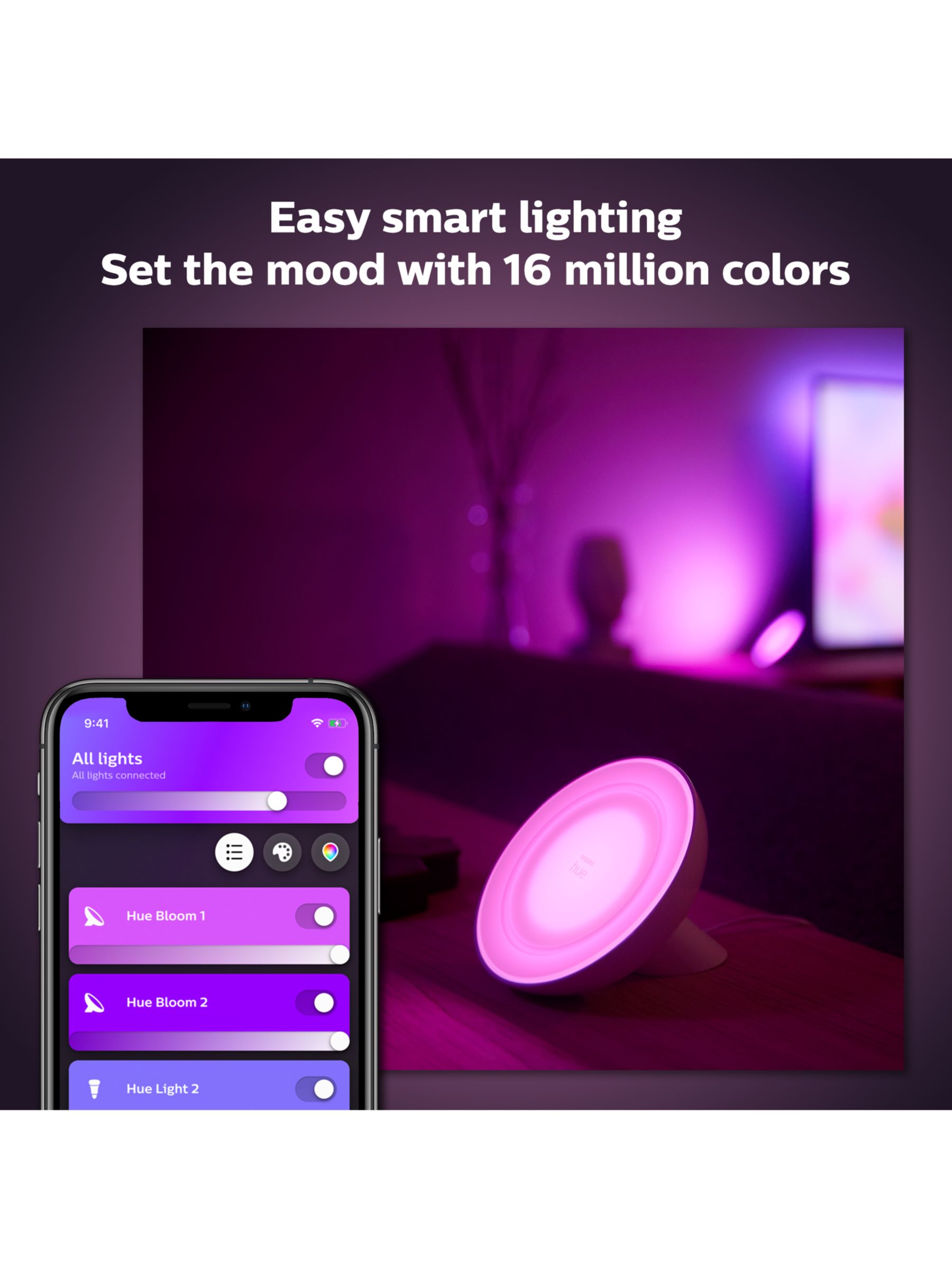 Philips Hue Smart GU10 LED Downlight - White & Colour