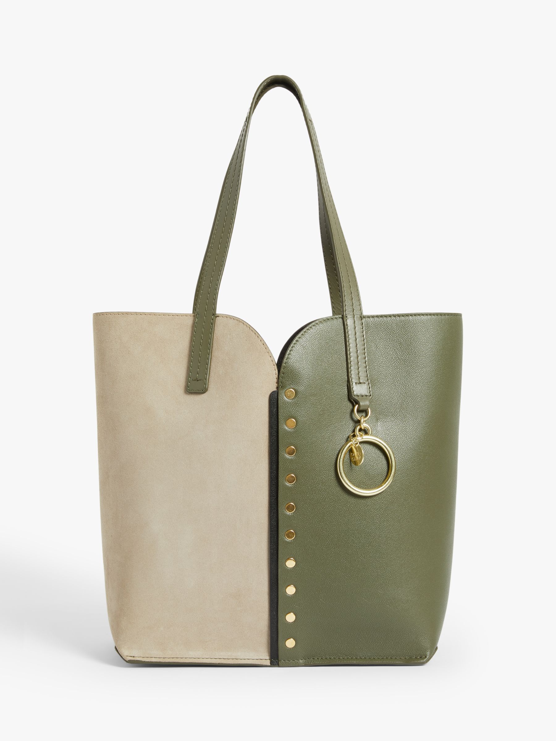 chloé milo leather & suede tote