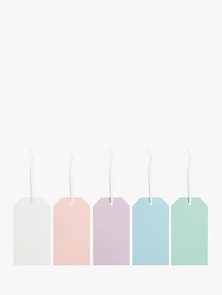John Lewis & Partners Pastel Luggage Gift Tags, Pack of 10