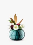 LSA International Epoque Round Vase, H18cm, Peacock