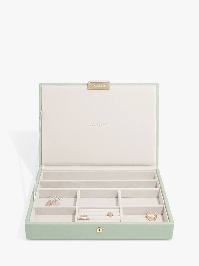 Stackers Classic Jewellery Box Lid, Sage Green